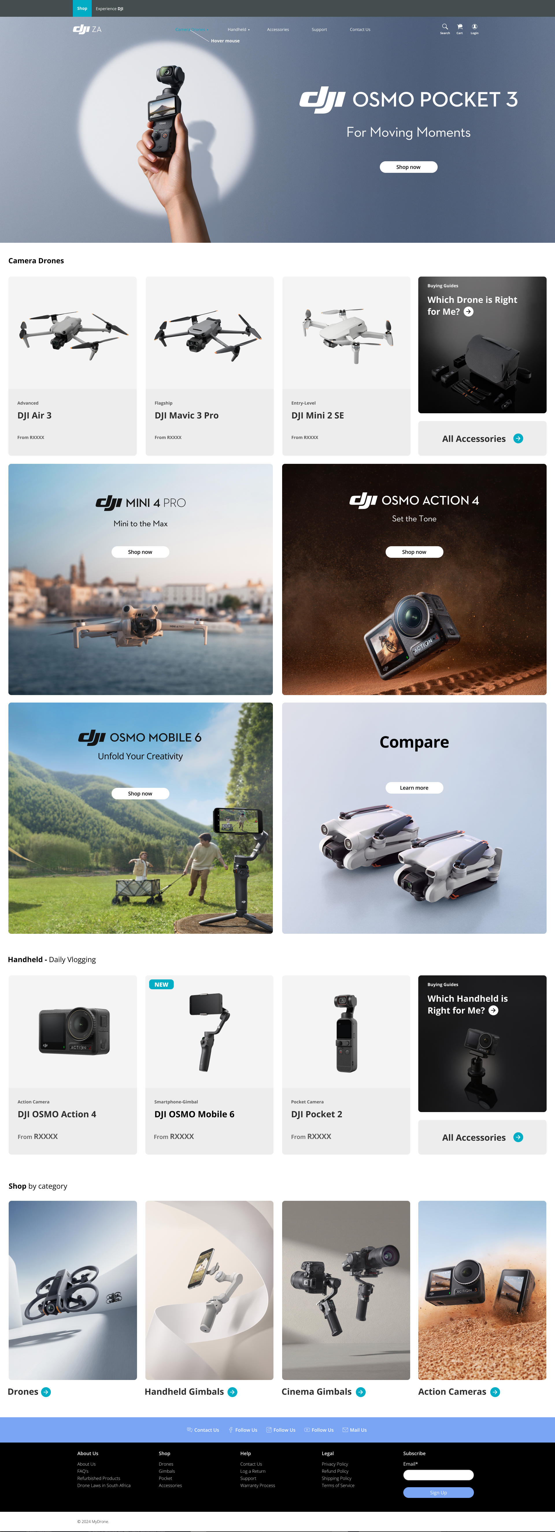 DJI ZA Landing Page